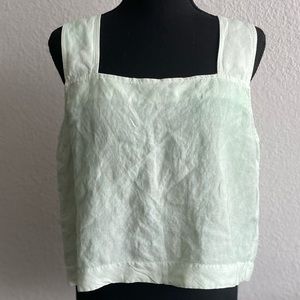 MADEWELL • Light Green Sunside Button-Back Top